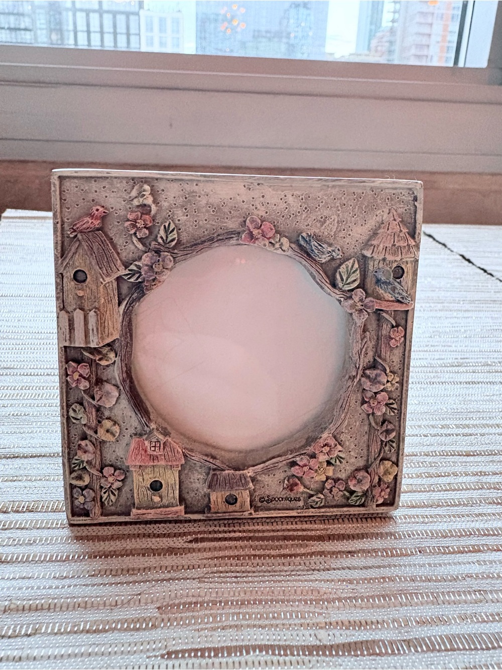 Decorative Floral Small Birdhouse Picture Frame